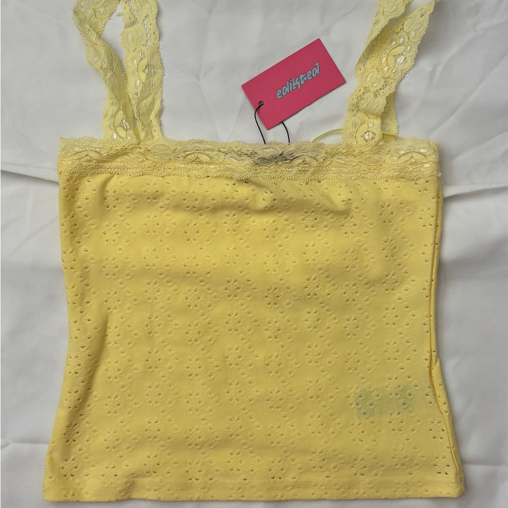 Edikted Sunny Yellow Lace Camisole